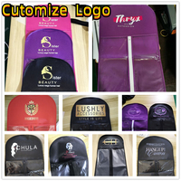 AliLeader Sac d'Emballage pour Perruques Extra Long en PVC Transparent Non Tissé avec Logo Personnalisé, Sac de Rangement pour Perruques et Extensions de Cheveux avec Cintre