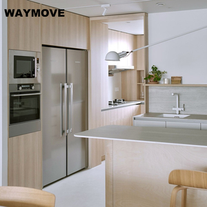 Mueble de Despensa Moderno WAYMOVE con Panel de Puerta de Acrílico Lacado, Grifo, Fregadero y Accesorios para Cocina Exterior, <span class=keywords><strong>Isla</strong></span> de Barbacoa, <span class=keywords><strong>Apartamentos</strong></span> - Product Image 2