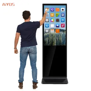 43 Inch Floor Stand Android Digital Signage Indoor Touch Screen LCD Display Totem Information Interactive Advertising Kiosk