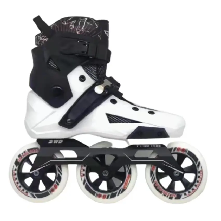 Freestyle slalom 110mm 3 ruedas patín en línea Adulto fitness alto rendimiento carreras velocidad patines zapatos