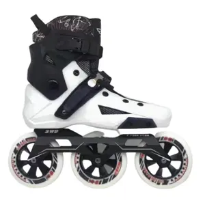 Freestyle Slalom 110mm 3 Wheels Inline Skate Adult Fitness High Performance Racing Speed Roller Skate Shoes