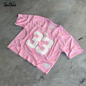 Camisetas Personalizadas con Cuello en <span class=keywords><strong>V</strong></span>, Estampado Puff, Estilo Deportivo, para Fútbol, Béisbol, Baloncesto, para Hombre, 100% Algodón Transpirable - Product Image 5