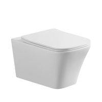 Vente en gros usine WC suspendu en céramique monobloc moderne européen avec siphon à eau usée et réservoir encastré