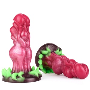 NNSX Fantasy Knot <b>Dildo</b> With Sucker Textured Satisfaction Monster Penis Luminous Sex Toys for Women Men Silicone Anal Plug - Product Image 1