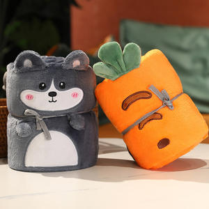Coperte personalizzate nuovi prodotti a buon mercato bambino arrotolato animale cartone animato coperta morbida in pile di corallo divertente coperta di peluche - Product Image 6