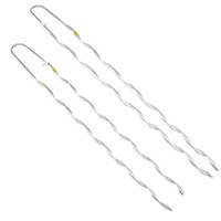 Accessoires de câblage aérien, Pièces de télécommunications, Serre-câble aérien pour fibre optique, Serre-câble blindé ADSS en aluminium et acier argenté pour montage mural sur poteau