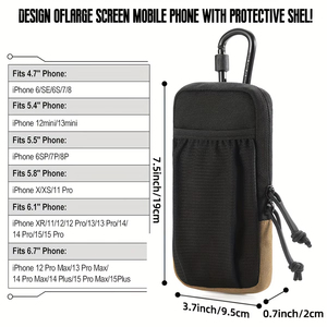 Sac de taille noir multifonctionnel pour sports de montagne et de randonnée en plein air, sac pour téléphone portable, sac de montagne en plein air, 1 pièce - Product Image 2