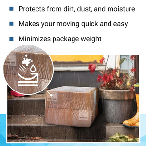 Thêm dính rõ ràng nhựa bọc phim 5 "x 1000 'mini cuộn 80 đo gói 10 bổ sung CuộN xé kháng cho văn phòng di chuyển - Product Image 4