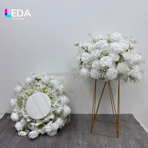 LEDA Ramo de Flores Artificiales de Seda Hechas a Mano de 50cm, Color Personalizado, Centro de Mesa Floral de Paniculata para Decoración de Mesa en Bodas y Fiestas - Product Image 1