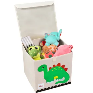 立方体卡通动物玩具收纳盒折叠收纳箱衣柜抽屉整理器衣服收纳盒儿童玩具收纳盒