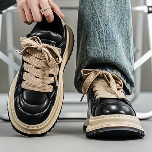 <span class=keywords><strong>Chaussures</strong></span> Homme Tendance Printemps 2026 Nouveauté Semelle Épaisse Rehaussante Blanches - Product Image 6