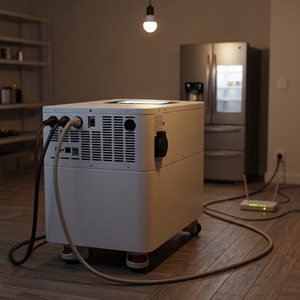 Station d'alimentation de secours empilable fiable 6000W-6KWH au lithium-ion, générateur solaire à sortie onde sinusoïdale pure, stockage d'énergie résidentiel - Product Image 3