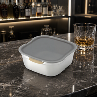 Boîte à lunch en acier inoxydable 1,4 L, qualité alimentaire 304, boîte bento à un étage, couvercle anti-fuite, compatible micro-ondes et lave-vaisselle, logo personnalisé