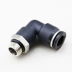 90 gradi <span class=keywords><strong>PL</strong></span>-G BSP 1/8 "1/4" 3/8 "1/2" 4mm 6mm 8mm 10mm 12mm 16mm spinta per collegare il gomito di unione <span class=keywords><strong>PL</strong></span> plastica maschio raccordo pneumatico - Product Image 1
