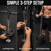Barre de musculation robuste pour l'avant-bras et les biceps, accessoire pour machine à câble, pour la musculation