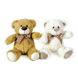 Ours en peluche avec nœud L 30CM CMASSORTED - Product Image 1