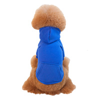 À la mode bleu britannique court chat petit chien de taille moyenne Teddy à capuche polaire sweat pour animaux de compagnie hiver approvisionnement transfrontalier solide