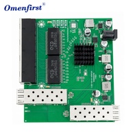 Modul Switch Ethernet 4 Port 2.5G 2x10G SFP Tanpa Manajemen Non-PoE Papan Jaringan DC 12-36V 60Gbps untuk Jaringan Tertanam OEM ODM