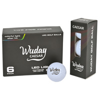 Balle de golf LED six couleurs avec logo personnalisé et emballage sur mesure