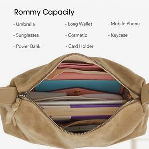 Customize Large Capacity Lightweight Suede Leather Crossbody <b>Bags</b> Slouchy Shoulder Tote Handbag Women Adjustable Strap Zipper - Product Image 6