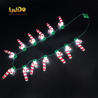 Noël Led13 lumières canne collier extérieur arbres de noël décorations clignotant enfants fête accessoires