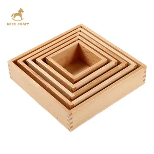 HOYE Bộ Khay Thiết Bị Montessori Thủ Công Hộp Gỗ Xếp Chồng Phối Hợp Tay Mắt