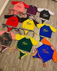 Fabricante de Trajes de Baño con Logotipo Personalizado, Conjuntos de <span class=keywords><strong>Bikini</strong></span> Personalizados, Tops de Manga Corta para Mujer, Traje de Baño OEM, Shorts de Baño, <span class=keywords><strong>Bikini</strong></span> de Moda - Product Image 2