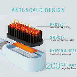 Nouveau lisseur sans fil 140-200C °   Peigne lissant avec 3 réglages de température, type-C, écran LCD - Product Image 5