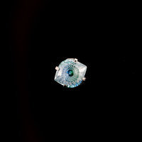 Boucles d'oreilles en titane G23 16G à filetage interne avec zircone cubique, clous labret effet œil d'ange dégradé