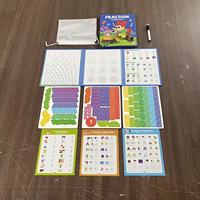 Manuels d'éducation précoce pour la compréhension des fractions : Livre magnétique en papier pour exercices de réflexion – Matériel pédagogique pour l'école primaire