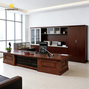 Modern Exquisite Design Office Furniture Wooden Executive Desk Luxury Boss Office Table Executive Office Desk with Side Cabinet - Product Image 2
