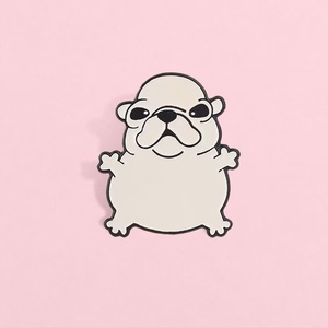 Broches en métal créatives en gros, motif <span class=keywords><strong>Pug</strong></span> de dessin animé, mignon chien de compagnie, accessoire de badge en métal, cadeaux souvenirs de chien de style occidental - Product Image 2