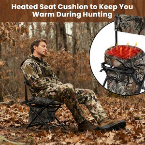 Mydays Outdoor 360 °   Chaise de chasse pliable silencieuse et camouflage avec chauffage et 3 réglages de température pour le <span class=keywords><strong>camping</strong></span> et la pêche - Product Image 6