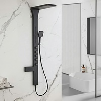Système de douche mural moderne en acier inoxydable, colonne de douche multifonctionnelle pour salle de bain avec jets de massage