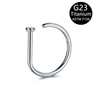 G23 titanyum 20G D şekil burun çember damızlık <span class=keywords><strong>Septum</strong></span> D burun halkası tırnak çocuk düğün veya nişan hediye için yüksek kalite - Product Image 6