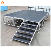 Scène extérieure mobile en aluminium pour événements, podium de luxe pour concerts et mariages, installation facile, antidérapante