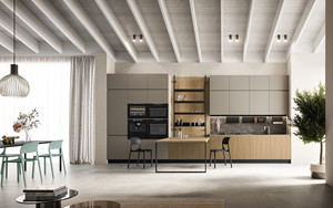 Gabinete de Cocina Moderno de MDF con Diseño de Paneles y Superficie Fácil de Limpiar - Product Image 3