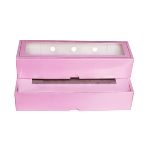 2024 vendita calda di ciambelle di halloween scatole di cartone <span class=keywords><strong>pasticceria</strong></span> biscotto <span class=keywords><strong>rosa</strong></span> ciambella scorrevole scatola per finestre - Product Image 6