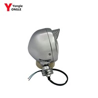 Phare de moto classique personnalisé en acier inoxydable de 7 pouces, halogène blanc brillant 12V/24V, assemblage 1 lentille FTC Cycles Retrofit