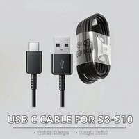 Câble de données USB C 1,2 m 2A pour Samsung S8 S9 S10, câble de charge de type C pour téléphone, charge rapide 3A, câble de type C