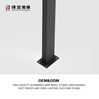 Lampe de colonne de jardin extérieure populaire, étanche IP65, alimentée en courant alternatif, LED 30W dimmable, lumière moderne en aluminium, CRI 80, angle de faisceau 120°