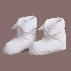 Chaussons d'intérieur ultra-légers et chauds pour l'hiver, en duvet de canard et d'oie, chaussettes en coton doux, antidérapants, pour hommes et femmes - Product Image 5