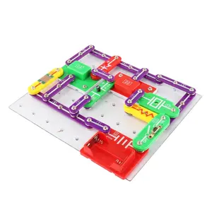 Игрушки STEM, Обучающие научные блоки, набор электронных блоков «сделай сам», игрушка для мальчиков и детей
