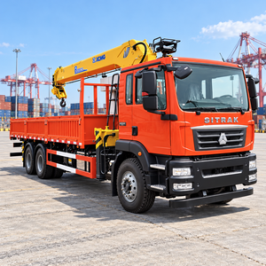 รถบรรทุกติดเครน SINOTRUK รถเครนไฮดรอลิกสำหรับขนส่งเครื่องจักรและโลจิสติกส์วัสดุก่อสร้าง - Product Image 1