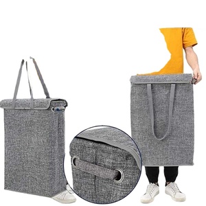 Cesto Pieghevole per Biancheria <span class=keywords><strong>Sporca</strong></span> con Coperchio, Contenitore per Lavanderia - Product Image 5