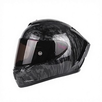 Casque intégral de moto de course, coque ABS, impression par transfert d'eau, motif forgé, certifié DOT CE