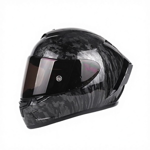 Casco Integral de Motociclismo de Carreras, Carcasa de ABS con Impresión por Transferencia de Agua, Patrón Forjado, Certificado DOT CE - Product Image 1