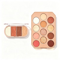 Palette de maquillage pour le visage, kit de contouring, bronzer, blush, illuminateur, 4 en 1, poudre pressée, naturelle, longue tenue, coffret cadeau beauté, logo personnalisé