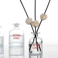 Difusor de Aromas Decorativo, Frasco de Vidrio con Tapa de Aluminio, Envase de Vidrio Transparente Vacío de 50ml, 100ml, 150ml, 200ml, Decoración para el Hogar y Cosméticos