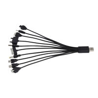 Câble USB de charge rapide 10 en 1 multifonction pour téléphone portable, chargeur USB, câble de transfert de données